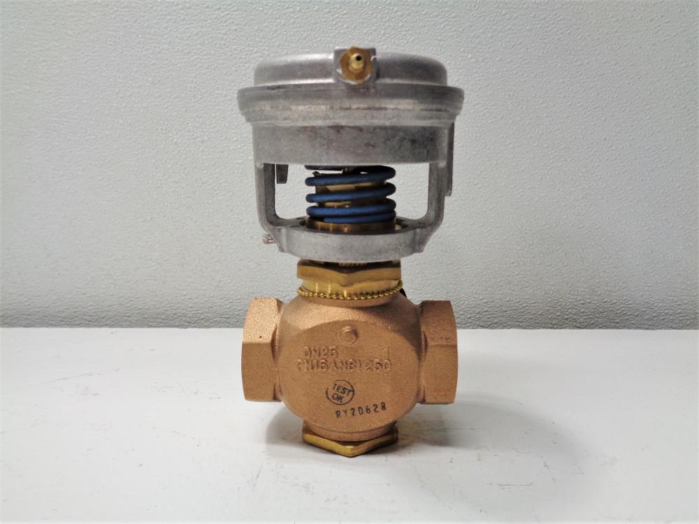 Johnson Controls 1" Bronze Control Valve VG7441NT-3008E0 w/ Actuator V-3000-8011